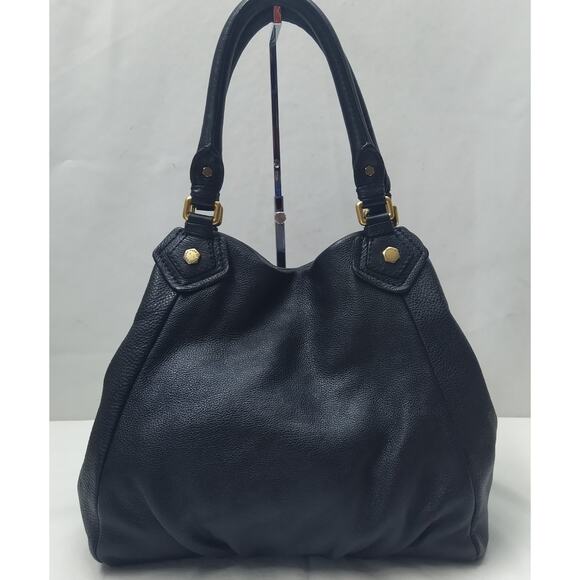 Marc By Marc Jacobs Black Pebbled Leather Double Handles Shoulder Bag - Picture 2 of 16